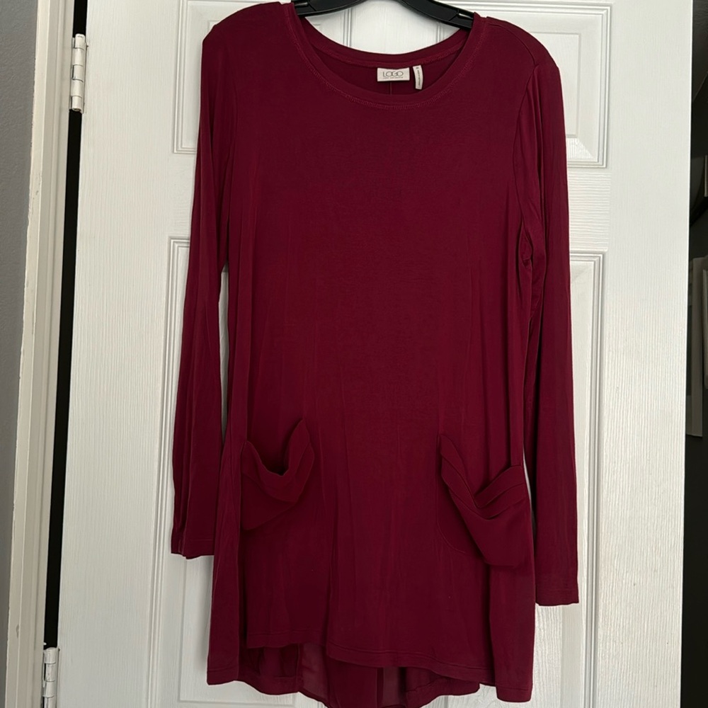 Logo M Burgundy blouse size M